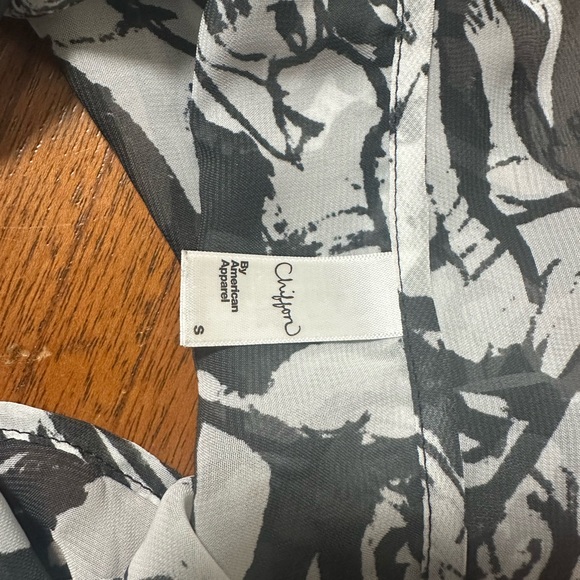 American Apparel Black and White Cat Print Top - Picture 3 of 4